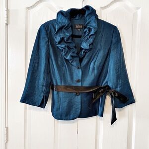 Adrianna Papell Evening Essentials Dark Teal Blazer Size 6